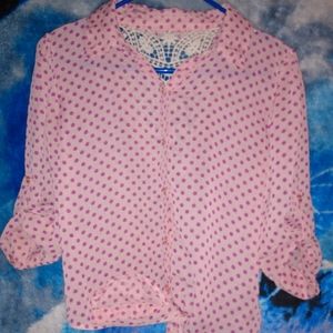 No boundaries cute pink and girlswhite top 7/9